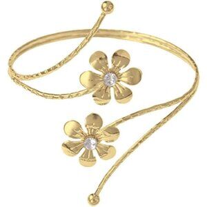 Elegant Open Design Upper Arm Bracelet with Butterfly Pattern – Summer Jewelry